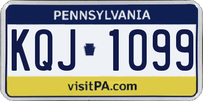 PA license plate KQJ1099