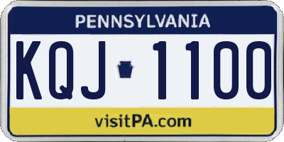 PA license plate KQJ1100