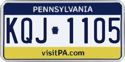 PA license plate KQJ1105