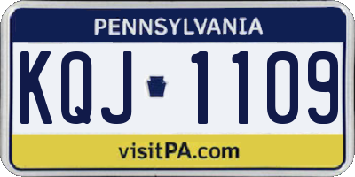 PA license plate KQJ1109