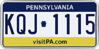 PA license plate KQJ1115