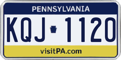 PA license plate KQJ1120