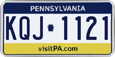PA license plate KQJ1121