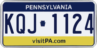 PA license plate KQJ1124