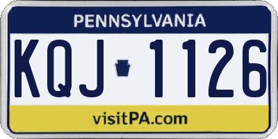 PA license plate KQJ1126