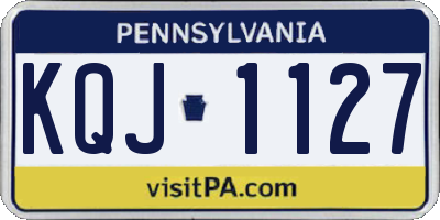 PA license plate KQJ1127