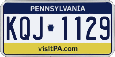 PA license plate KQJ1129