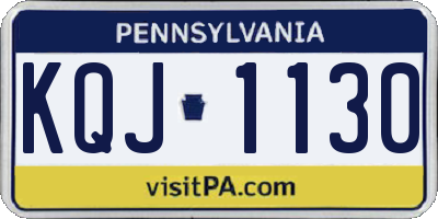 PA license plate KQJ1130