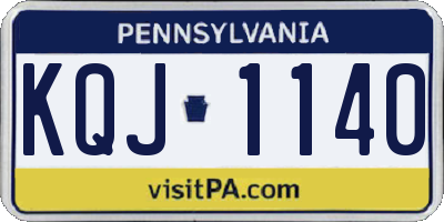 PA license plate KQJ1140