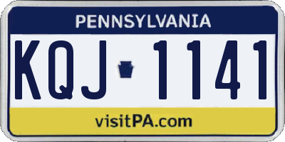 PA license plate KQJ1141
