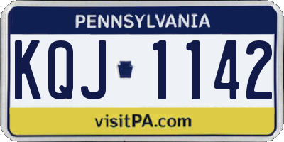 PA license plate KQJ1142