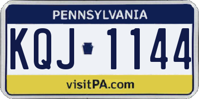 PA license plate KQJ1144