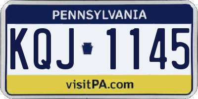 PA license plate KQJ1145