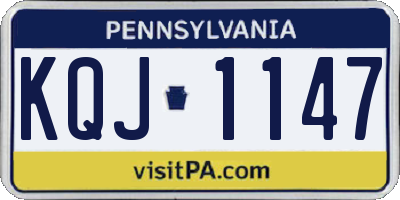 PA license plate KQJ1147