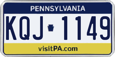 PA license plate KQJ1149