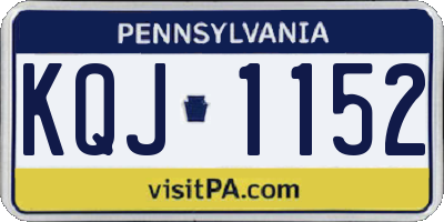 PA license plate KQJ1152