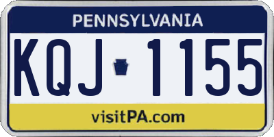 PA license plate KQJ1155