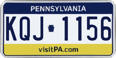 PA license plate KQJ1156