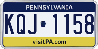 PA license plate KQJ1158