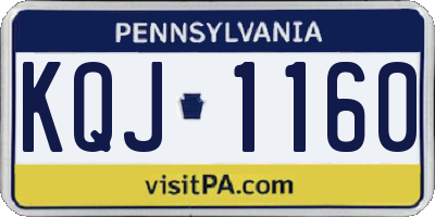 PA license plate KQJ1160