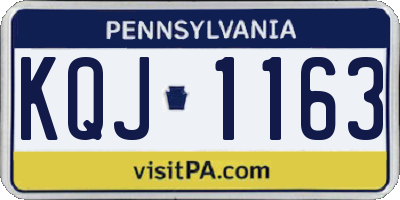 PA license plate KQJ1163