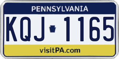 PA license plate KQJ1165
