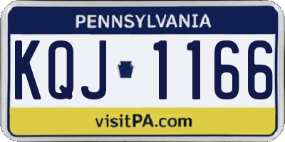 PA license plate KQJ1166