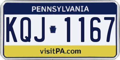 PA license plate KQJ1167