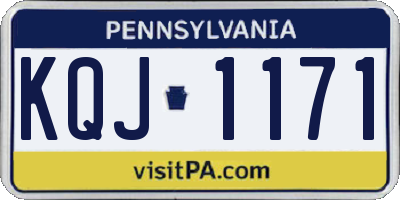 PA license plate KQJ1171