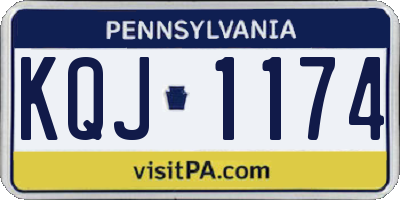 PA license plate KQJ1174