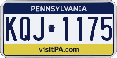 PA license plate KQJ1175