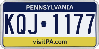 PA license plate KQJ1177