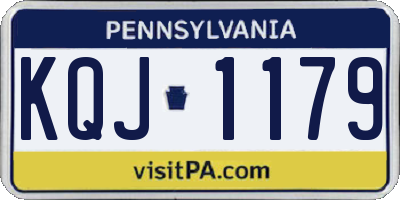 PA license plate KQJ1179