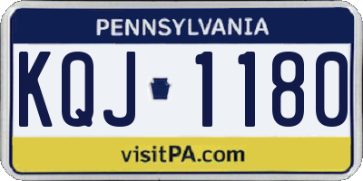 PA license plate KQJ1180