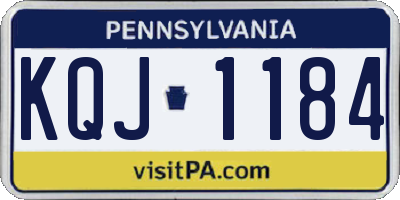 PA license plate KQJ1184