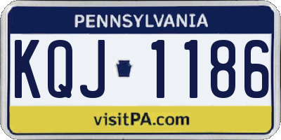 PA license plate KQJ1186