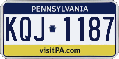 PA license plate KQJ1187