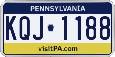 PA license plate KQJ1188