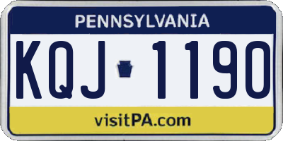 PA license plate KQJ1190