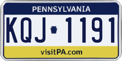 PA license plate KQJ1191