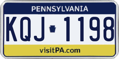 PA license plate KQJ1198
