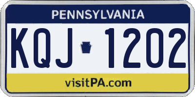 PA license plate KQJ1202