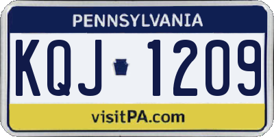 PA license plate KQJ1209