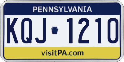 PA license plate KQJ1210