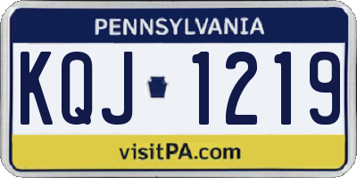 PA license plate KQJ1219
