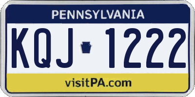 PA license plate KQJ1222