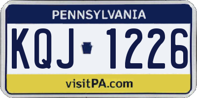 PA license plate KQJ1226