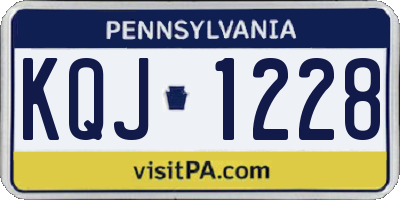 PA license plate KQJ1228