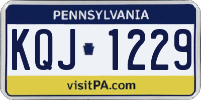 PA license plate KQJ1229