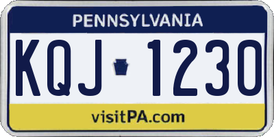 PA license plate KQJ1230